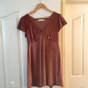 Urban Outfitters Velvet Pink Dress